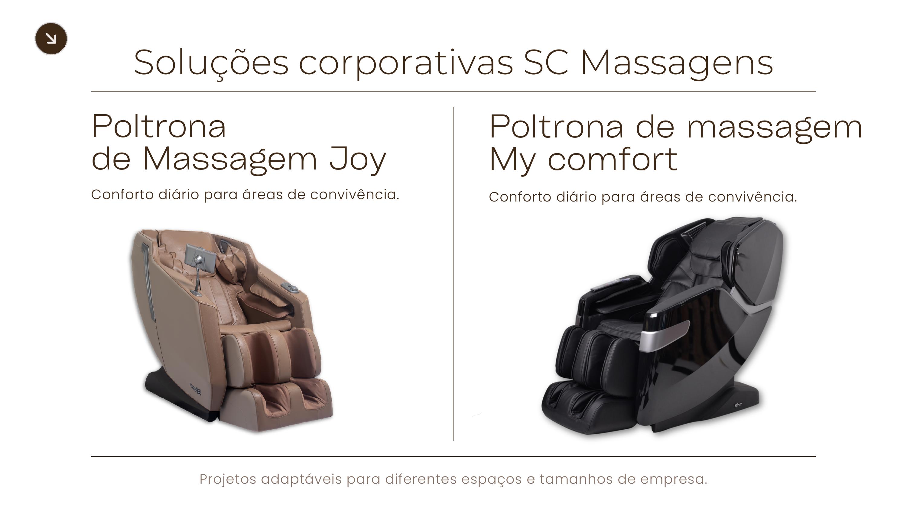 Poltronas de massagem SC Massagens para empresas